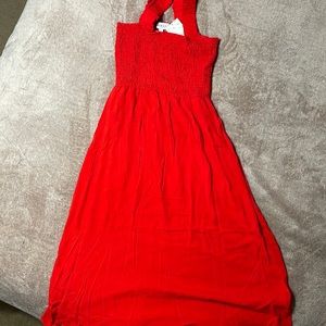 Smocked criss cross dress